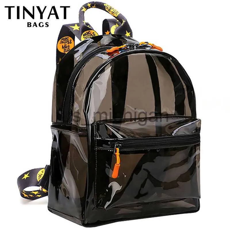 Ryggsäck tintat mode clear kvinnor ryggsäck transparent mini söt ryggsäck reseskola ryggsäck studentväska för flickor barn mochila j230612