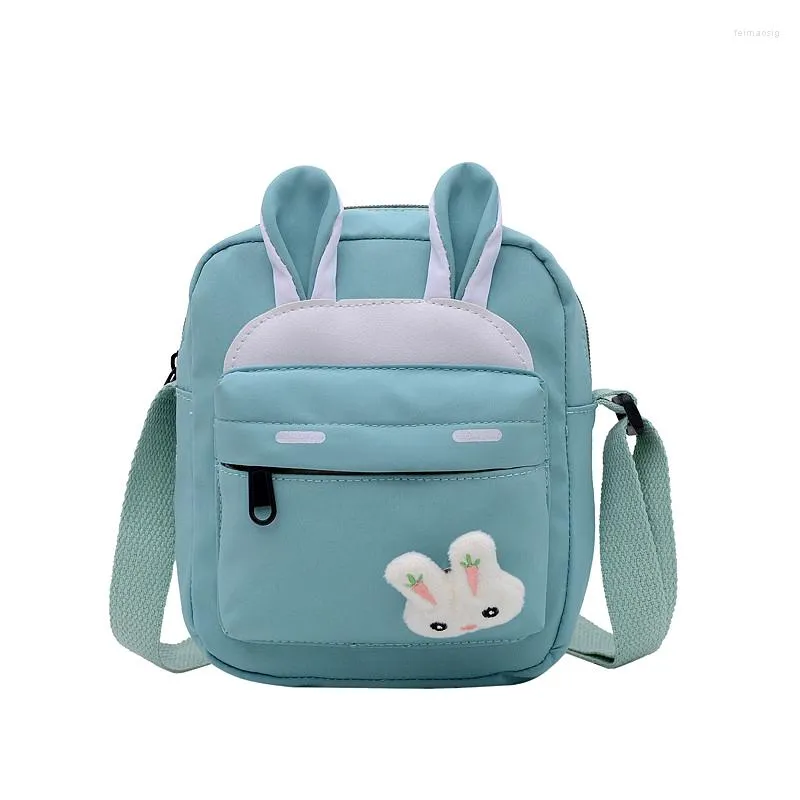 Sacs de soirée dessin animé oreille Messenger sac pour femmes mignon Nylon étudiant épaule multifonctionnel voyage téléphone portable clé petit carré