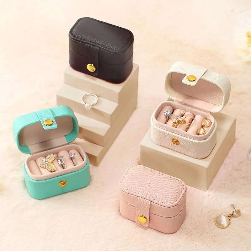 Sieraden Pouches Mini Ring 4Color Box Moderne Sieraden Opslag Container Grote Capaciteit Sieraden Organizer Kettingen Houder Geschenkverpakkingen