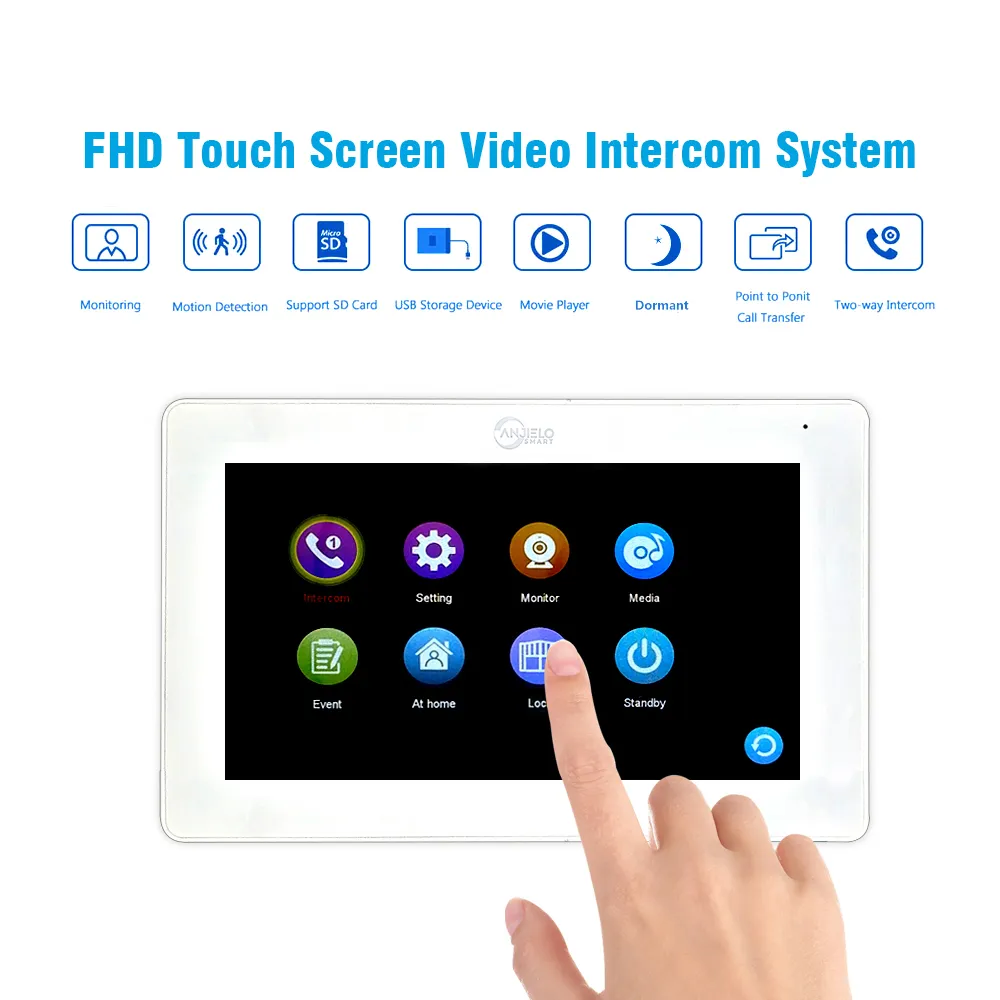 10 inch Touch Screen Monitor Wireless Wifi Smart Video DoorPhone Intercom  System Doorbell Camera with 1080P Wired Doorbell Tuya - AliExpress