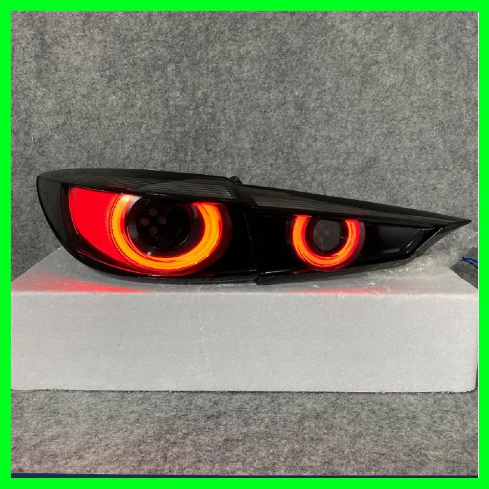 Bilens bakljus för Mazda 3 BALLLAMP 2014-2018 2014 2015 2016 2017 2018 LED Fog Lights Day Running Light Drl Tuning 14 15 16 17 18 Biltillbehör Mazda3 Axela Taillight