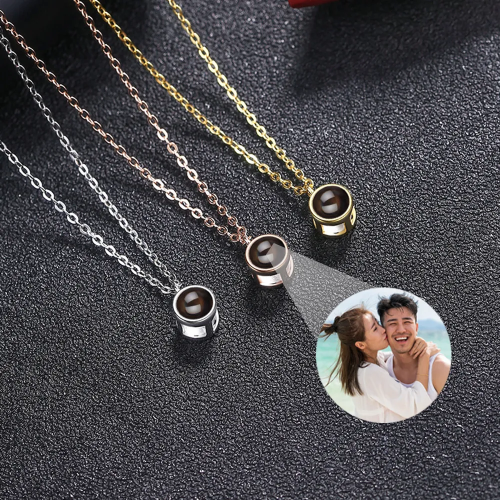 Collares pendientes DODOAI Po Collar de proyección personalizado Colgante Collar personalizado Amante Familia Esposa Marido Regalo de memoria Regalo del día de San Valentín 230609