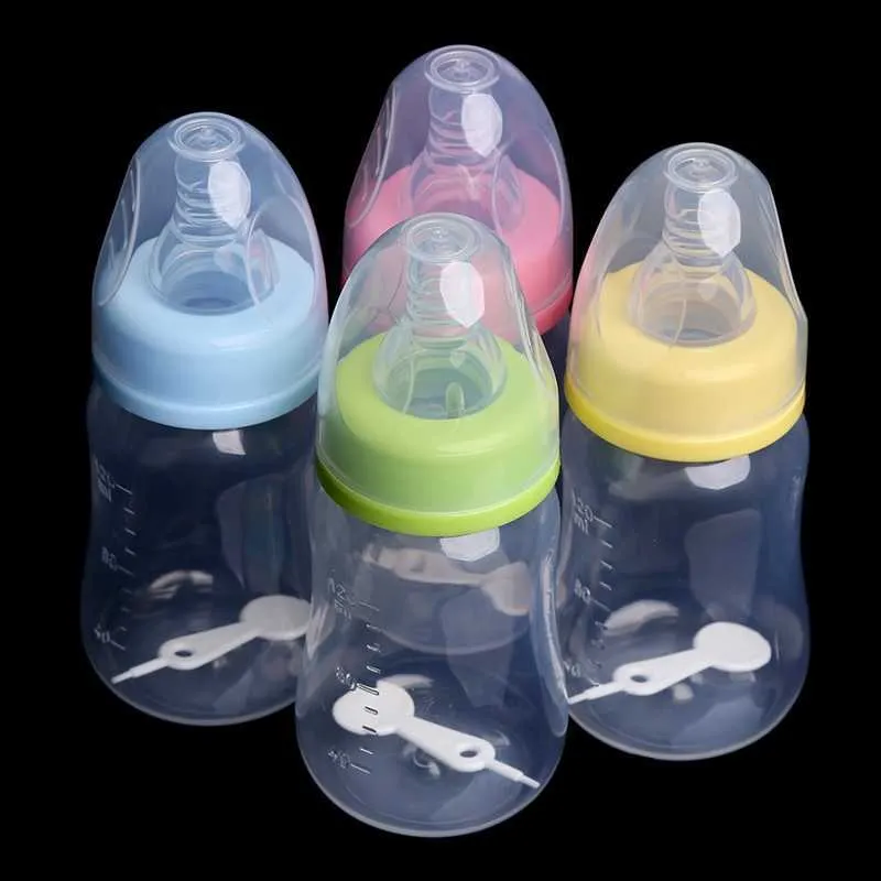 Butelki dla niemowląt# L41D 120 ml Butelka do pielęgnacji dziecięcej silikonowa sutek z mlekiem Dozownik wody G220612