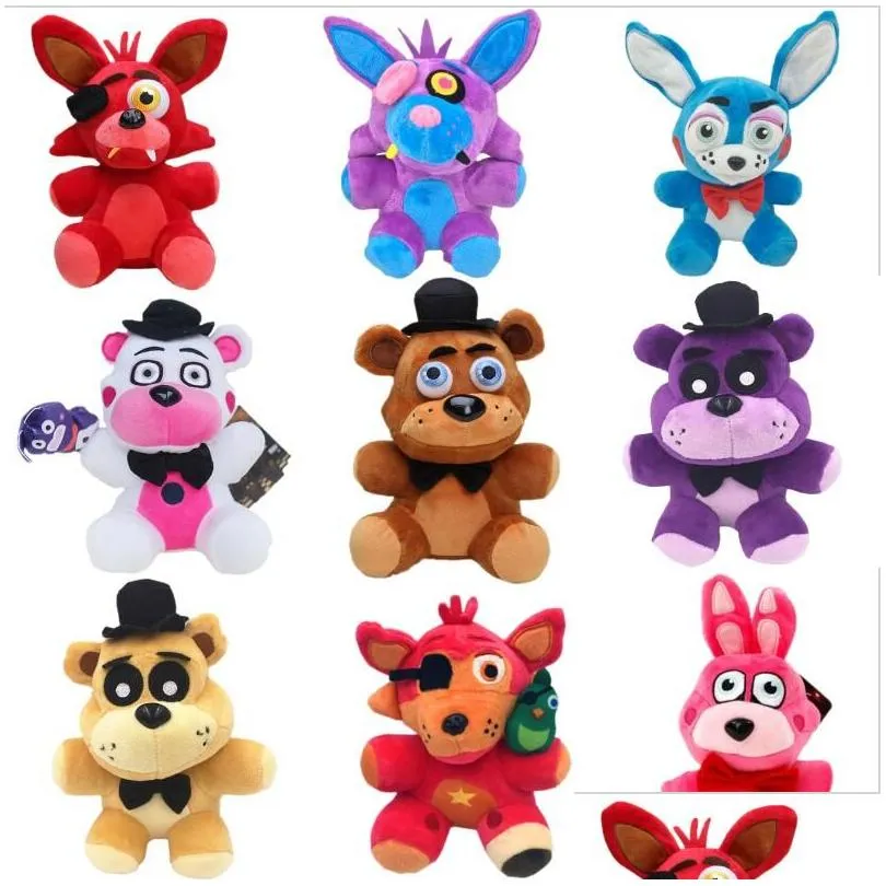 Party Favor 18Cm Fnaf Plush Toys Freddy Bear Y Chica Clown Bonnie Animal  Stuffed Plushie Dolls Kawaii Christmas Birthday Gifts For C Dhe8R From  Bdebaby, $3.16