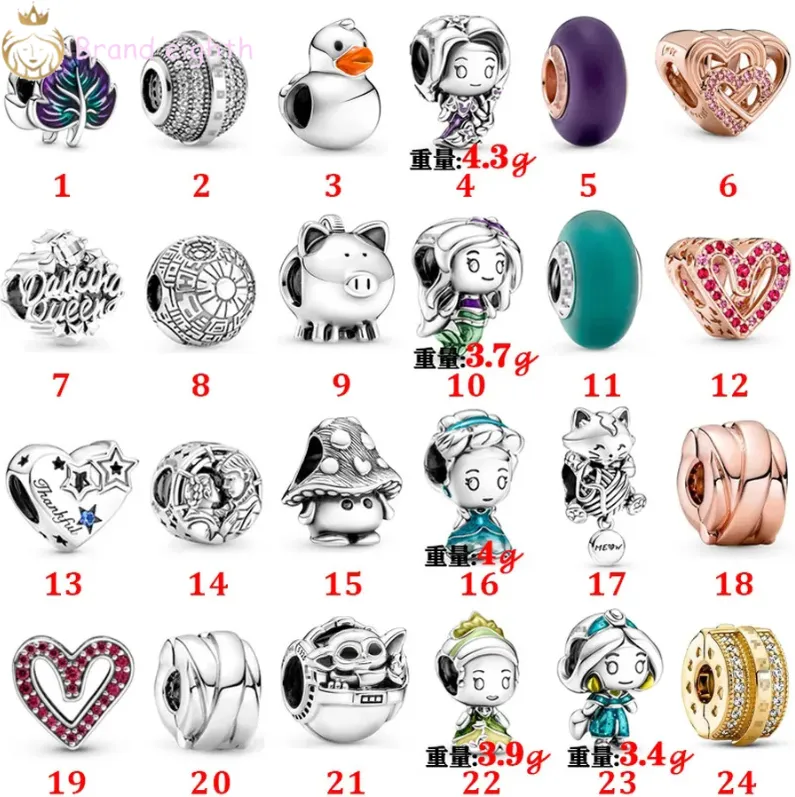 Para pandora charms contas de prata esterlina Estilo dos Namorados Novo Produto Slide Pulseiras Conta