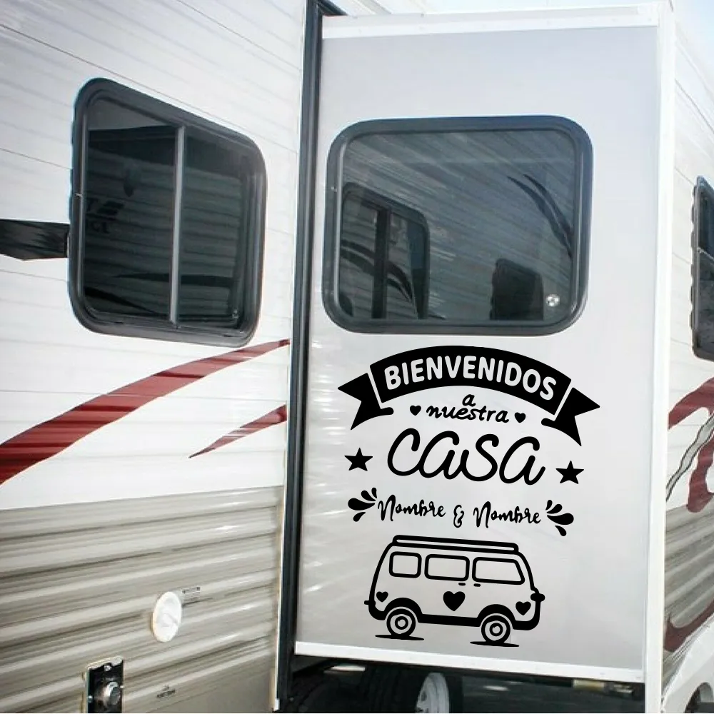 Save Big on Bulk Sticker Motorhome Custom Name Spanish Welcome To Our House  Camper Rv Motorhome Sticker Decal Vinyl Camping Travel Home Decor | Best ..., image size:1000x1000