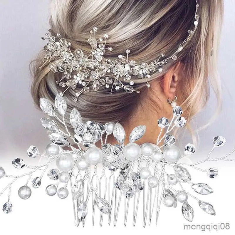 Wedding Hair Jewelry Elegant Bridal Comb Handmade Flower Beautiful Pins Decor R230612