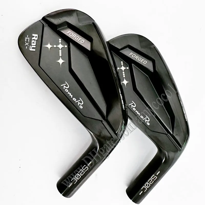 Golfklubbar Head Romaro Ray CX 520C Golf Irons 4-9 P Black Forged Irons Head Set Free Frakt No Shaft