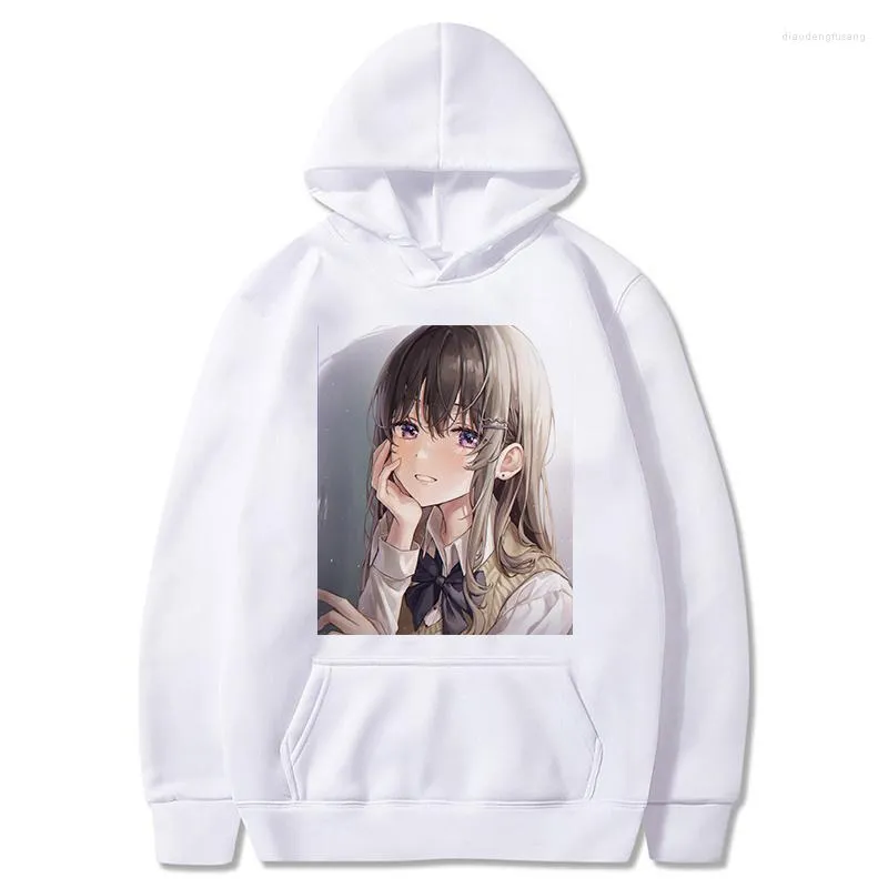 Kadınların hoodies kız sevimli seksi anime orijinal yer retro karikatür rahat cep sıcak süveter büyük boyutlu baskı sokak kıyafetleri kapüşonlu yuvarlak boyun