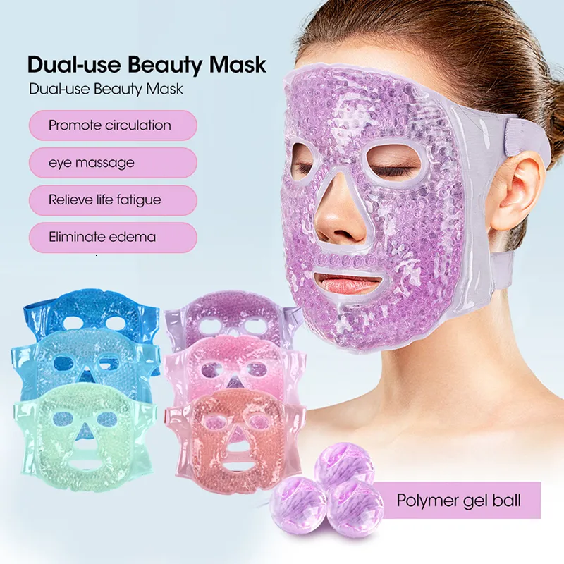 Ansikte Massager Ice Gel Face Mask Anti Wrinkle Relieve Tatigue Skin Firming Spa Cold Therapy Ice Pack Cooling Massage Beauty Skin Care Tool 230609