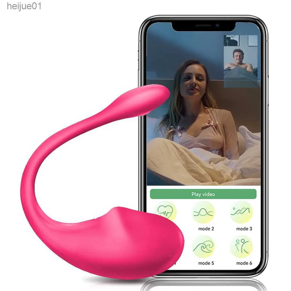 Dildo vibrador sem fio Bluetooth G Spot para mulheres APP controle remoto usar ovo vibratório clitóris feminino calcinha vibratória brinquedos sexuais L230518