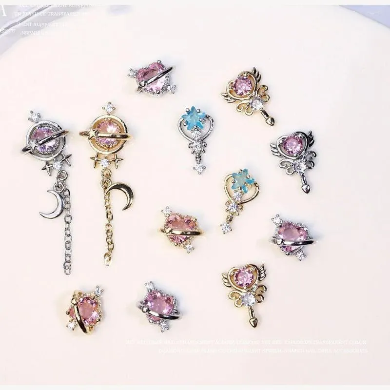 Nail Art Decorations 1Pcs 2023 Net Water Ice Moon Nails Diamond Sailor Jewelry Wholesale Zircon Small Accessories