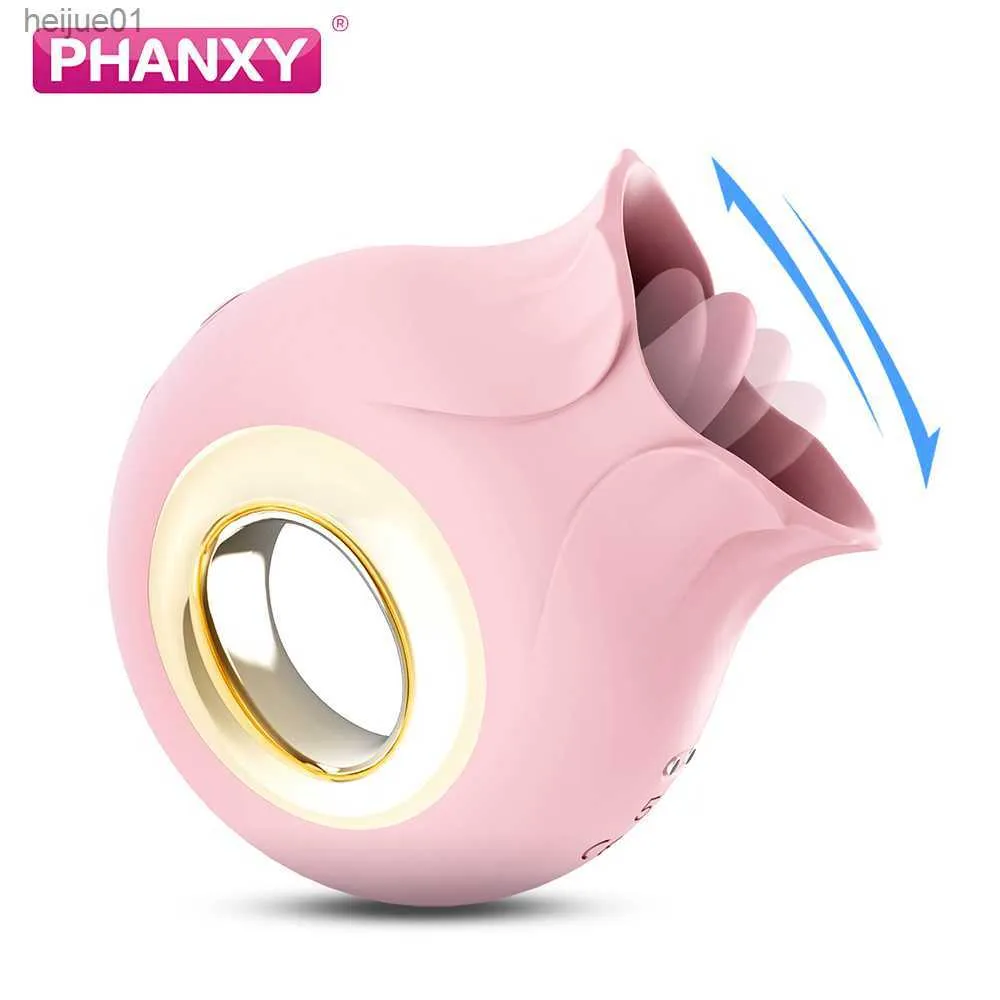 PHANXY Tongue Licking Vibrator for Women G-Spot Clit Nipple Stimulator Oral Pussy Vagina Quick Orgasm Sex Toys for Women Couples L230518