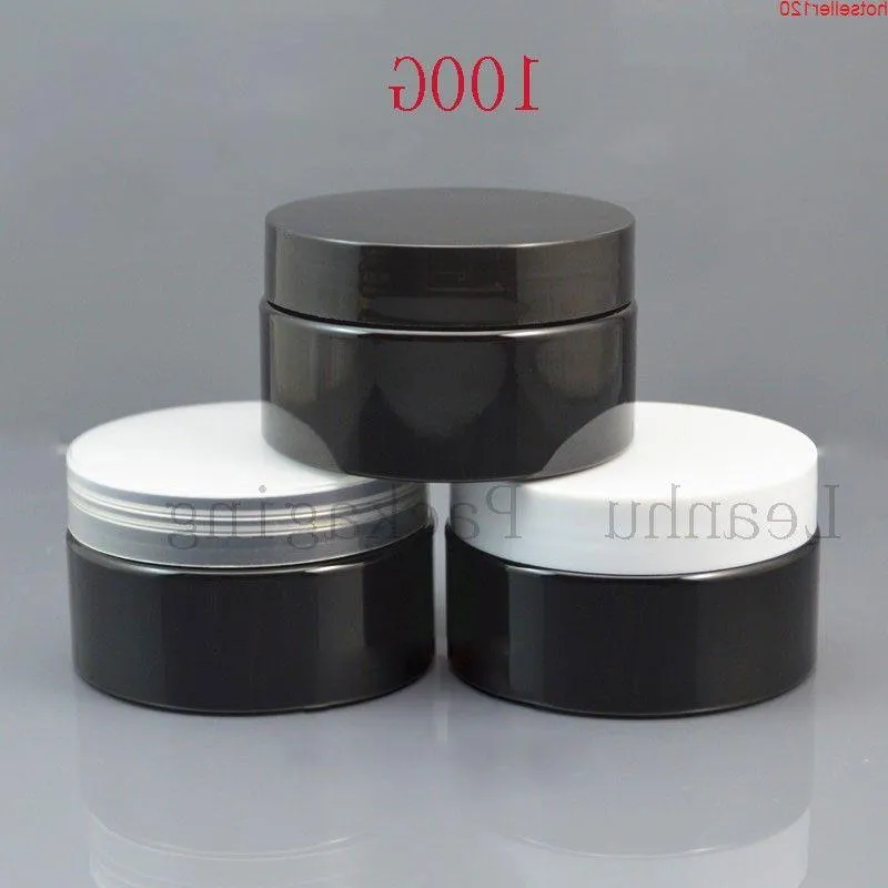 Pot de crème en plastique noir 100G, bouteille d'emballage de soins de la peau / masque de récipient cosmétique vide 100CC (50 PC / Lot) haute quatiy Vrxgj