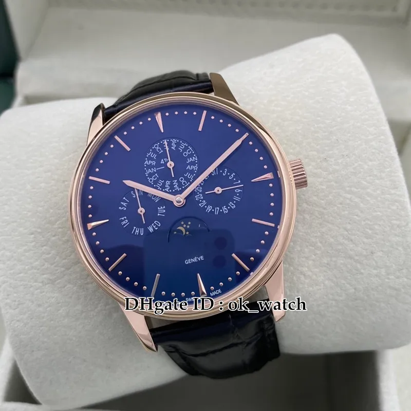 Men's Automatic Mechanical Watch, Blue Dial Rose Gold... From Ok_watch ...
