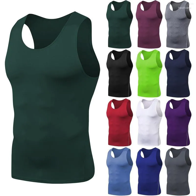 T-shirts voor heren Sneldrogend compressieshirt voor heren Afslankende bodyshaper Vest Workout Tanktops Abs Buik Hemdjes