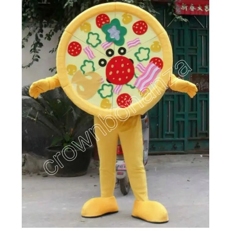 Performans Lezzetli Pizza Maskot Kostümleri Karikatür Yetişkin Hayvan Teması için Fantezi Takım Maskote Karnaval Kostüm Cadılar Bayramı Süslü Elbise