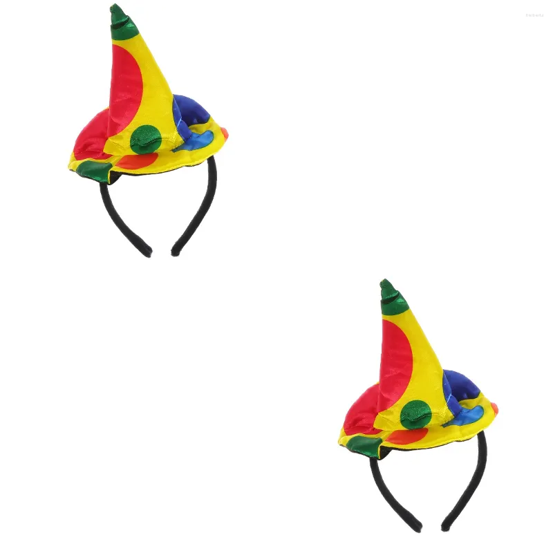 Bandanas 4 Pcs Clown Hat Headband Unique Hairband Make Decorative Clasp Party Mini Headdress