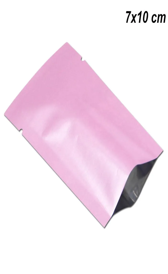 7x10 Cm Pink Color Aluminum Foil Vacuum Sealable Packaging Bags Mylar