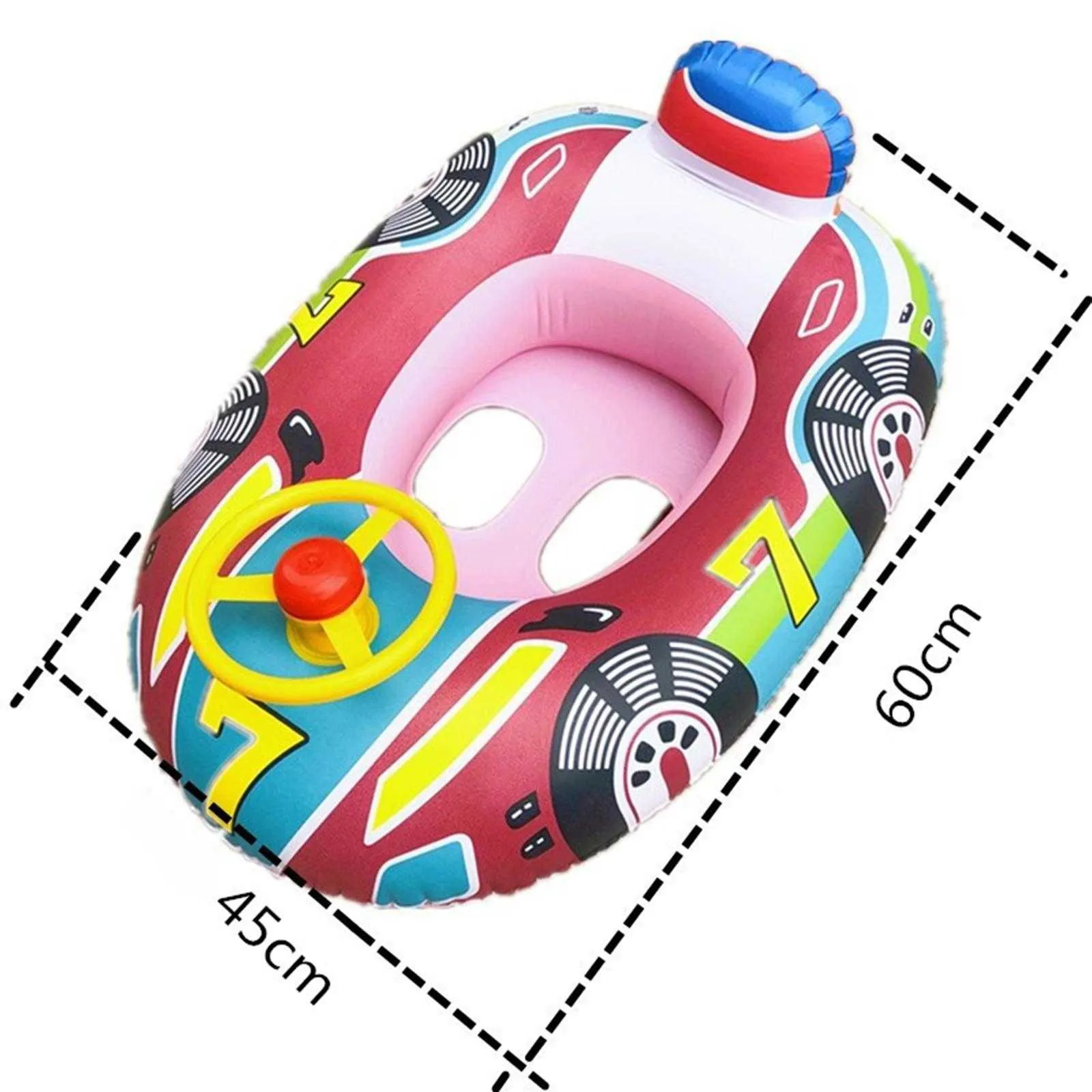 Floats Tubes Flatable Floating Seat Car Shape Baby Barn Swim Ring Accessories Intressanta poolleksaker P230612