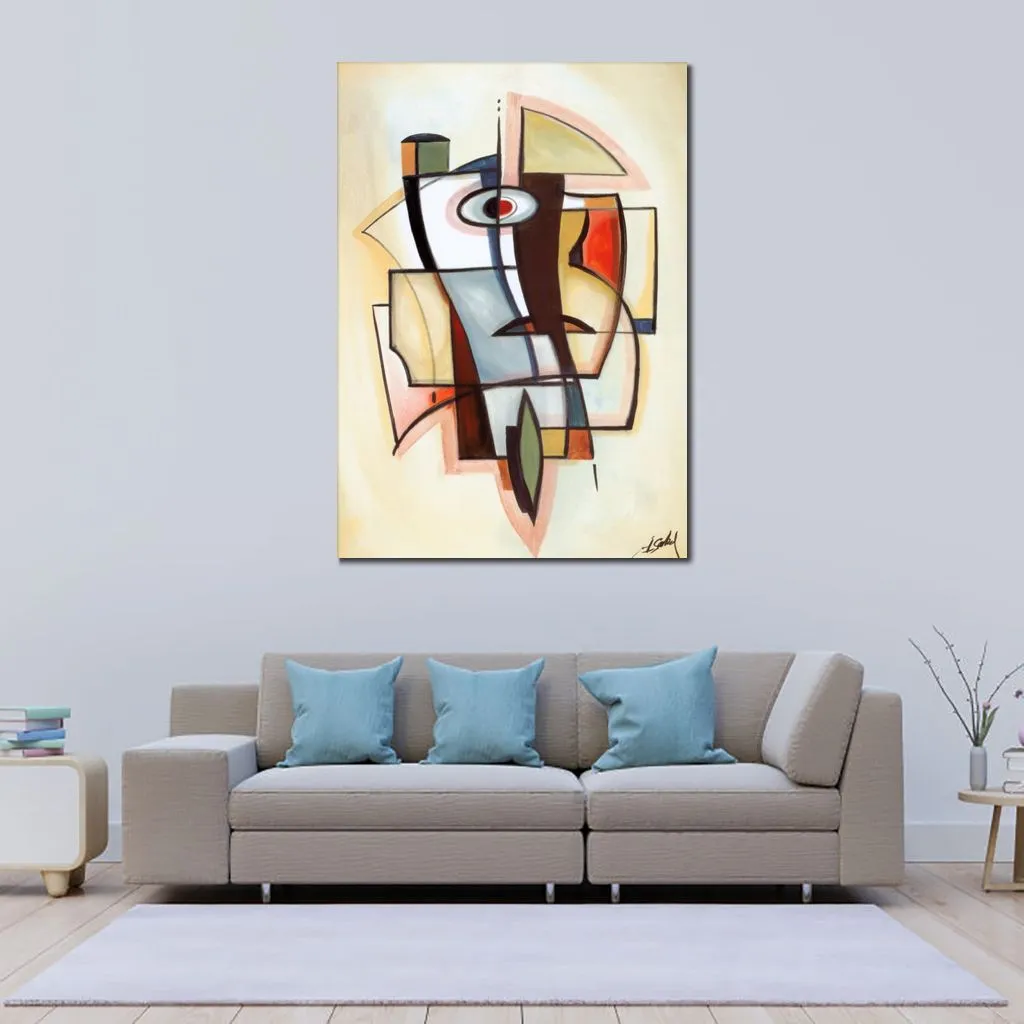 Abstract landschap Canvas Art City Dynamics V olieverfschilderij handgemaakte impressionistische kunstwerken