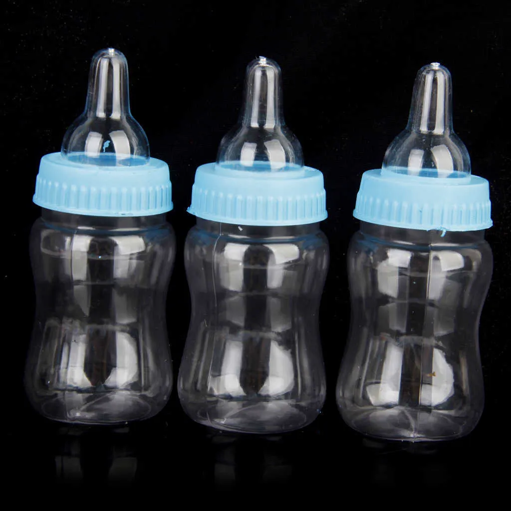 12x Baby Shower Favors Mini Bottle Candy Gift Box for Boy Girl Newborn Birthday Party Decoration