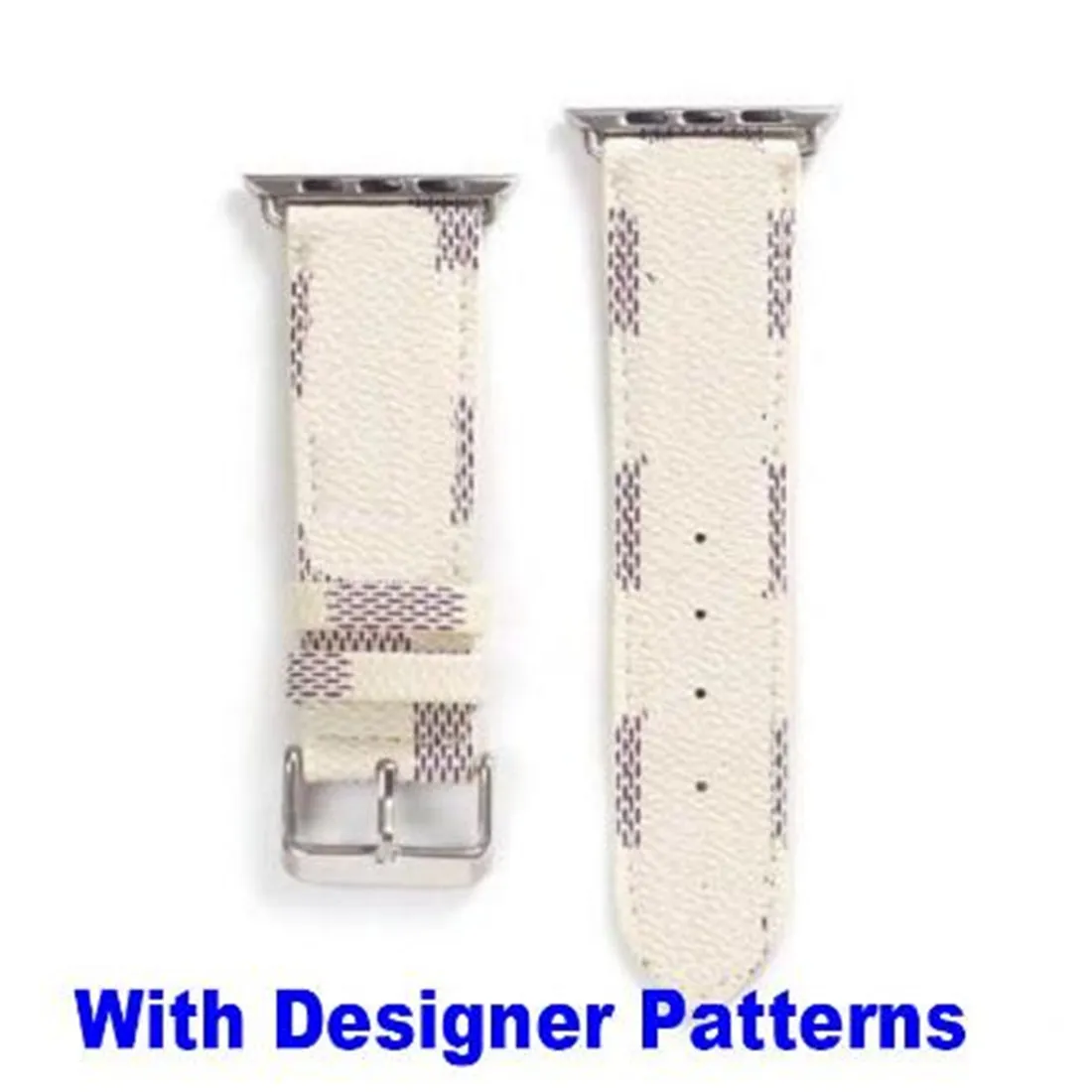 Pulseiras de relógio de presente de designer superior para Apple Watch Band 45 mm 42 mm 38 mm 40 mm 44 mm 49 mm pulseiras pulseira de couro moda L flor branca pulseira quadrada iwatch 8