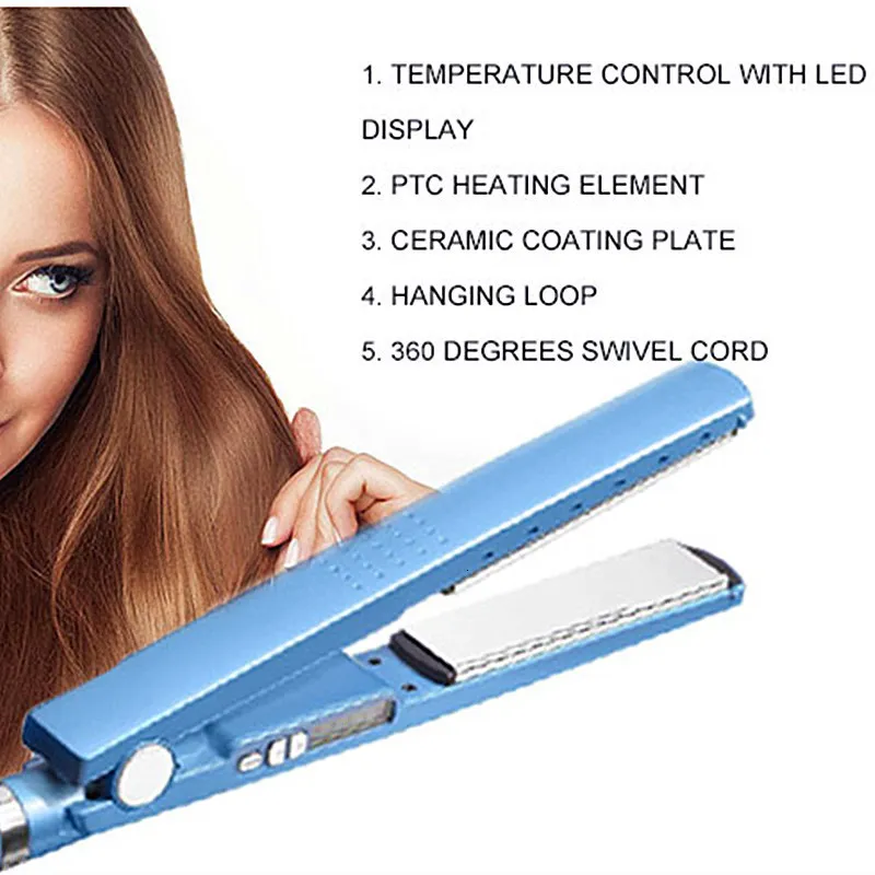 Hair Straighteners Nano Hair Straightener Pro 450F 1 4 Plate Plate Flat Iron Hair Curler Hair Straightening Irons Hair Style Tool 230609