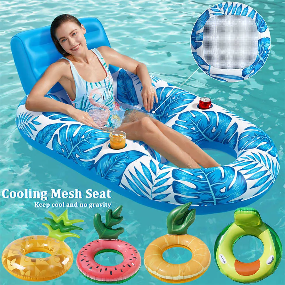 Galleggianti Tubi Gonfiabili per sport acquatici Multifunzionale estivo Sedile galleggiante pieghevole portatile Accessori per piscine durevoli P230612