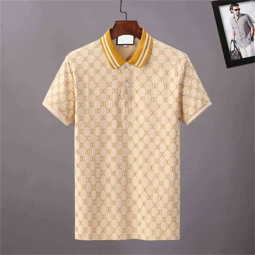 2023 designer rayure polo t-shirts serpent polos abeille Lettres mens High street mode cheval luxe T-shirt # 8855 H8JU