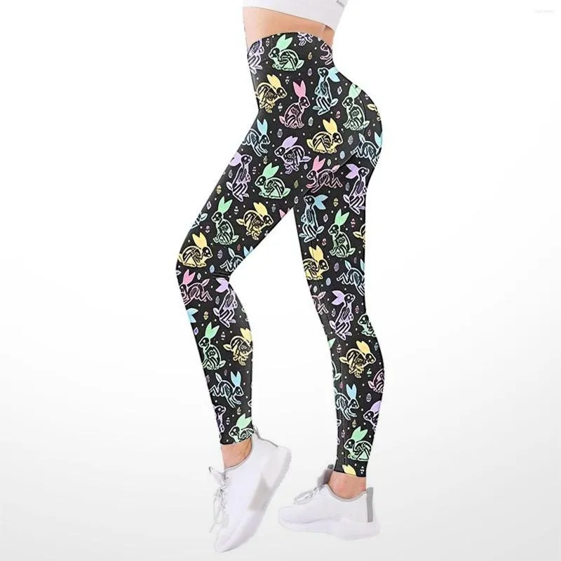 Extra Long Patterned Yoga Leggings For Women With Pockets High