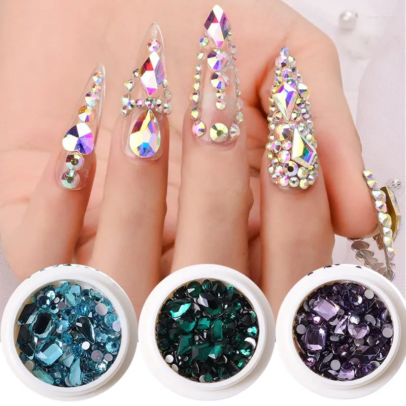 Acrylic Crystal AB Rhinestones Flatback Stones Glitter Nail Gems Art  Decoration
