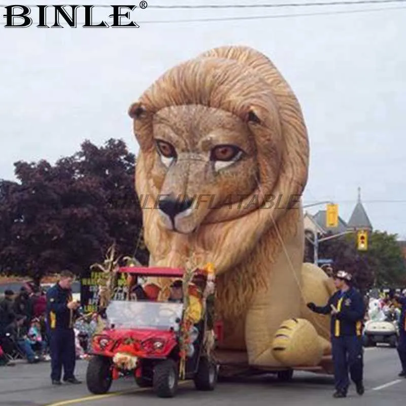 Nouveau modèle de lion gonflable défilé grandeur nature grand ballon animal gonflable pour la publicité