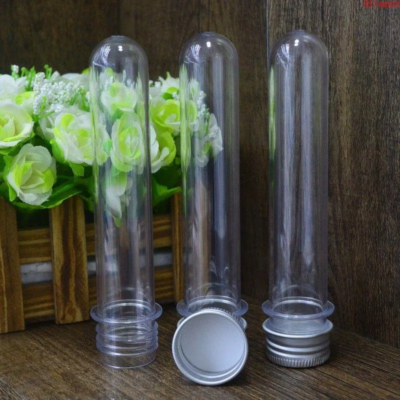 30ml 40ml Plastic Tube With Aluminum Cap Empty Clear PET Cosmetic Bath Salt Facial Mask Test Bottle Reagent Reaction Vessel 50pcgoods Xgvlq