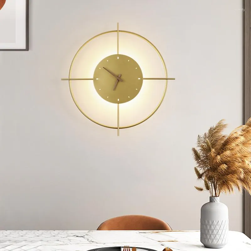Настенные лампы светодиодные часы световые скандинавские творчество дизайн гостиной ресторан проход по проходу