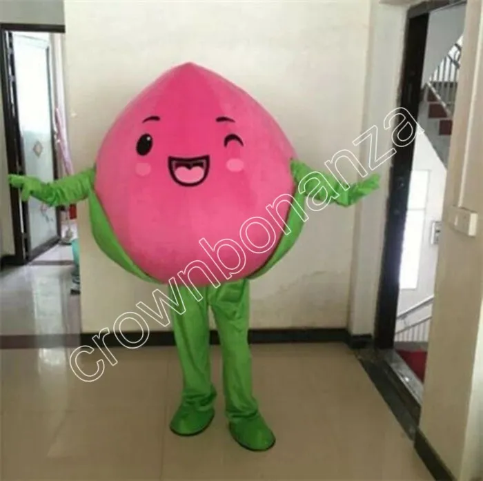 Performance Peach Fruit Mascot Costumes Cartoon Suisse de fantaisie pour le thème animal adulte Mastret Carnival Costume Halloween Fancy Dishing