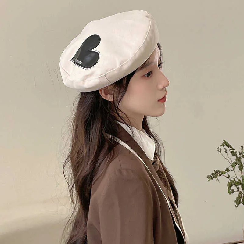 Bérets femmes automne et hiver populaire mignon peintre chapeau Japon Vintage Béret gorille Hombre G220612