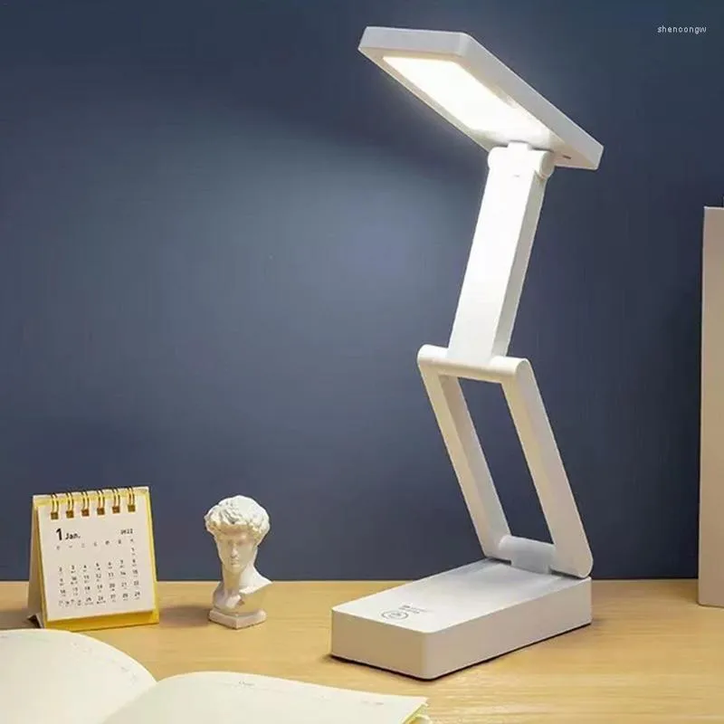 Lâmpadas de mesa Lâmpada de mesa dobrável para sala de estar pescoço de ganso desktop regulável economia de energia proteção ocular estudo luz led
