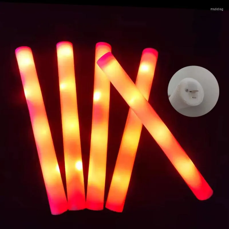 Party Dekoration Cheer Tube Stick Glow Sticks Dunkles Licht Für Bunte Hochzeit Schaum RGB LED
