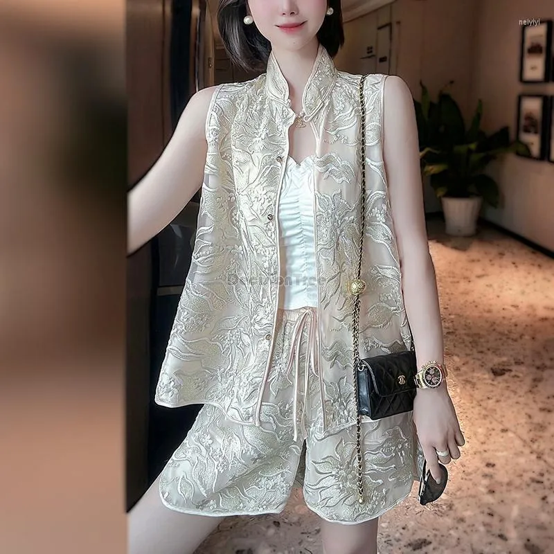 Этническая одежда 2023 Улучшенная китайская Qipao Cheongsam Style Top Top Top Daily Casual Fashion Women Retro Elegant Set G594