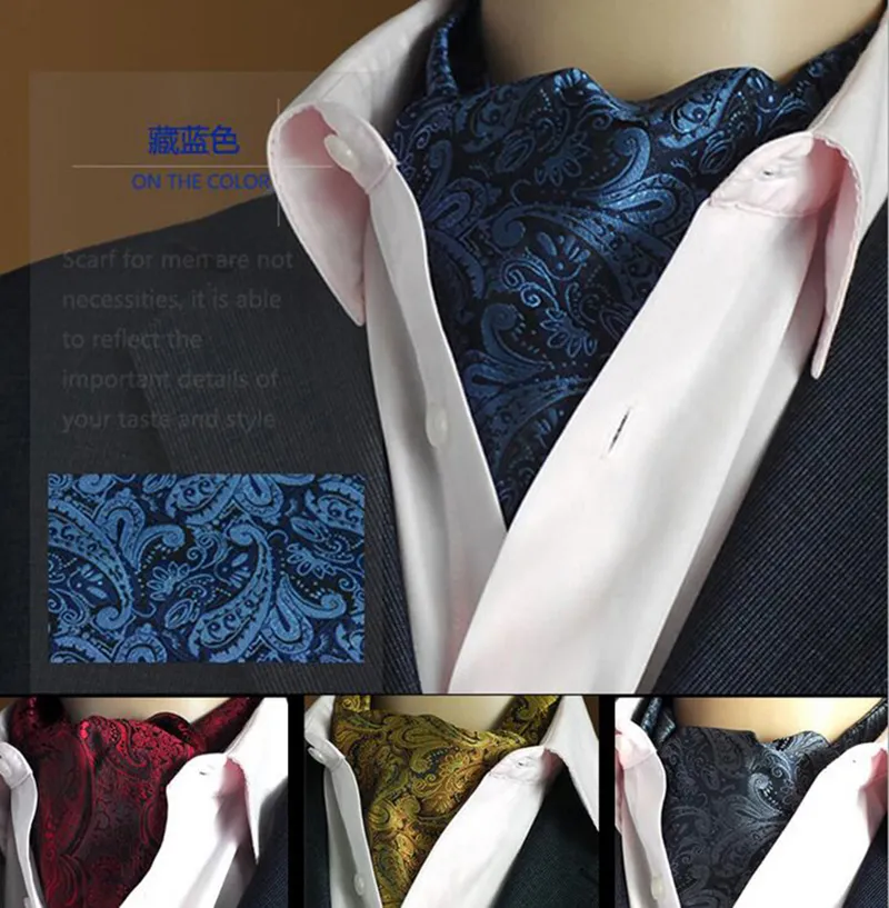 Sarongs Gusleson Quality 19 Styles Fashion Luxury Duplex Silk Printing Men Scarf Polka Dot Scarves passar England Jacquard Weave 230609