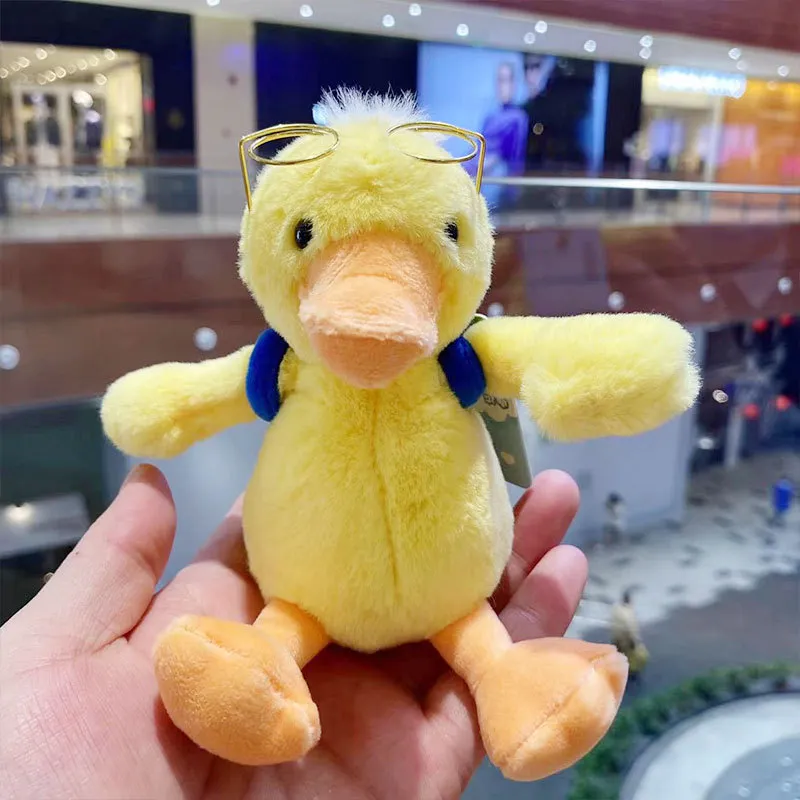 Poupée mignon petit canard jaune poupée porte-clés pendentif en peluche