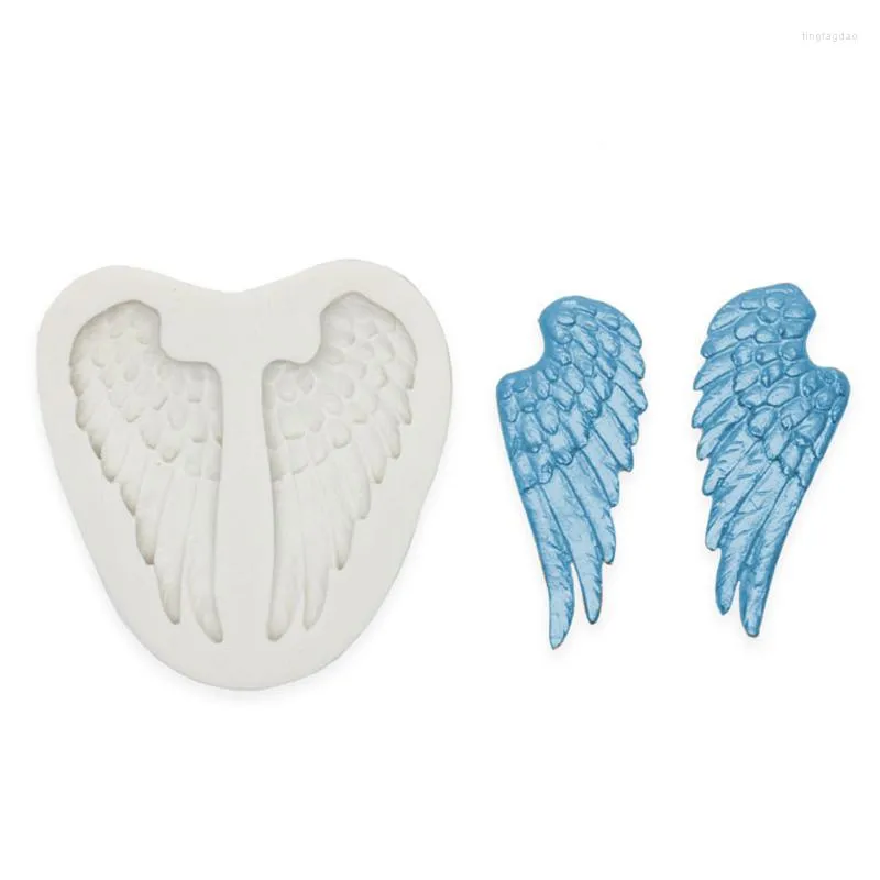 Baking Moulds Angel Wing Silicone Mold Chocolate Fudge Fondant Biscuit Cake Jewelry Tools DIY Resin Art Crafts