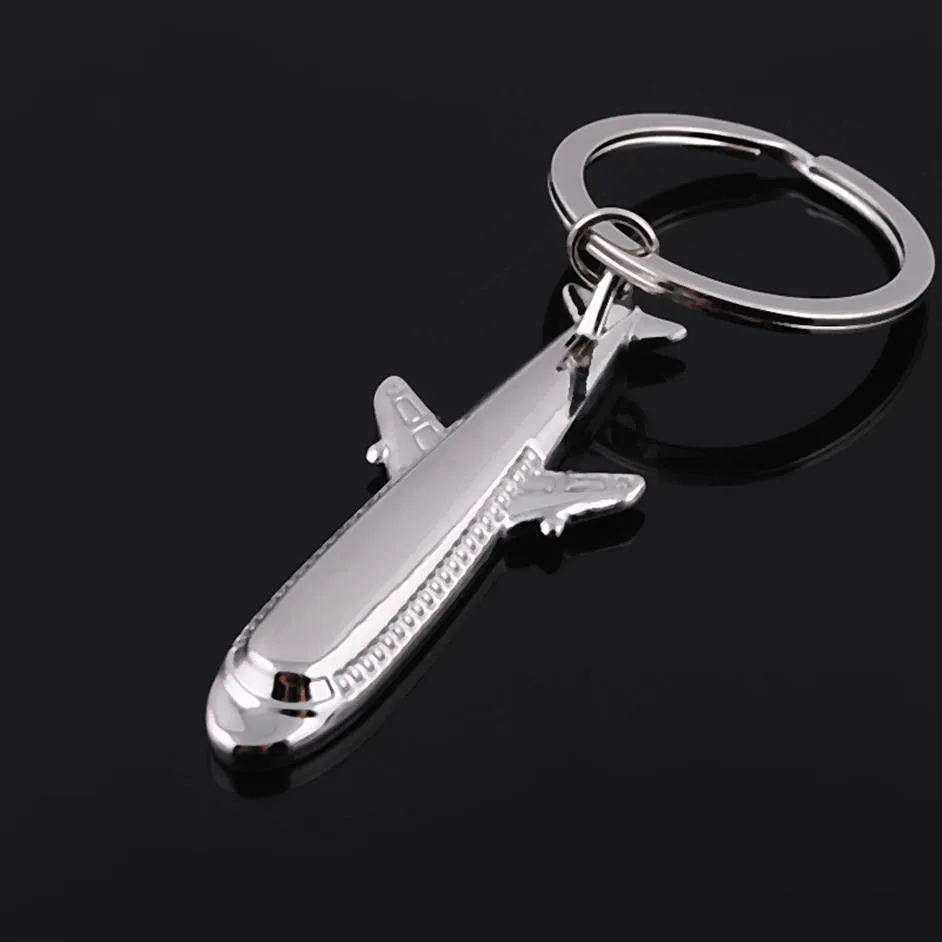 Handgjorda Airbus Airplane Keychains Passenger Plane Pendant Travel Keyring Friendship Friend Jewelry2958