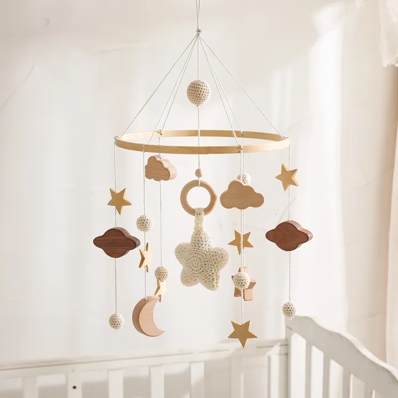 Hochets Mobiles Lits Bébé Hochet Jouet 0-12 Mois En Bois bébé Mobile né Boîte à Musique Lit Cloche Jouets Suspendus Support Support Infant Berceau Jouet Cadeau 230612