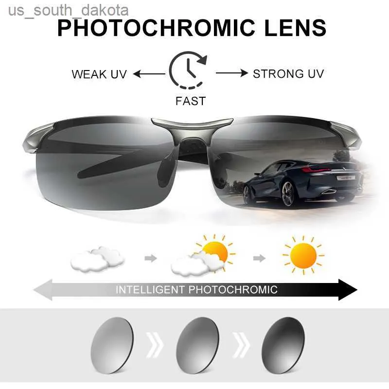 Gafas de sol fotocromáticas para conducir de noche para hombre y
