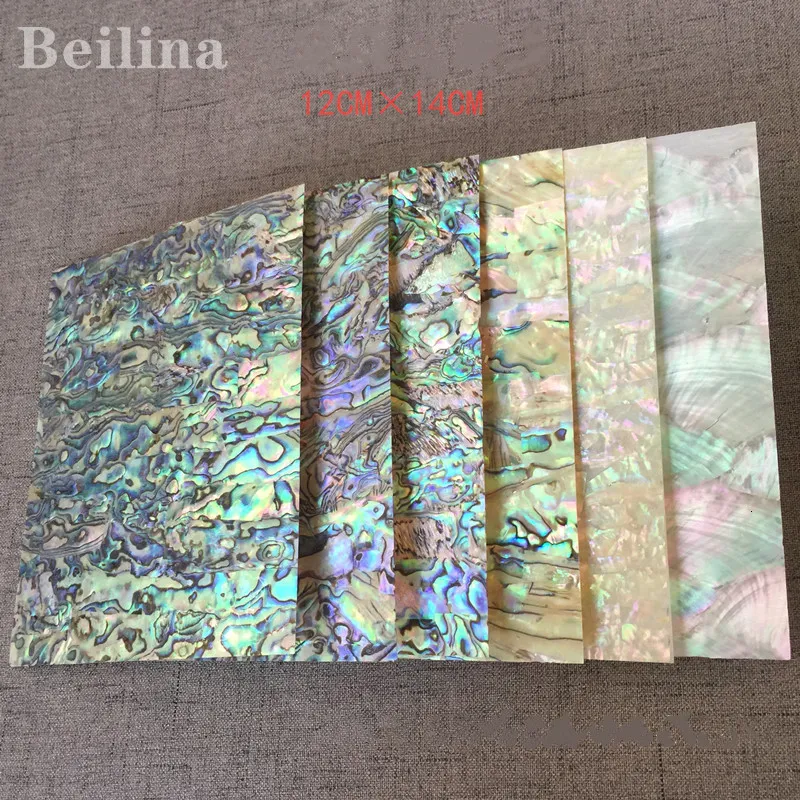 Dekorativa föremål Figurer 1 Stycke Natural Abalone Shell Mother of Pearl Laminate Sheet Diy Home Decoration Material och hantverk Storlek 14cm 12cm 230612