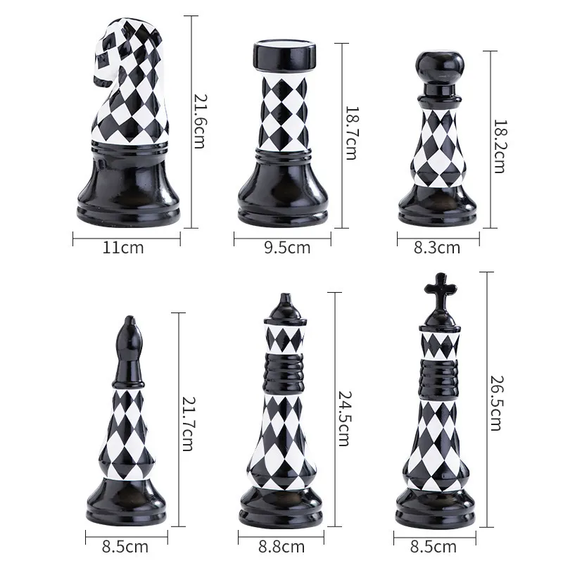 Jogo de Xadrez – Peças em porcelana de alta temperatura