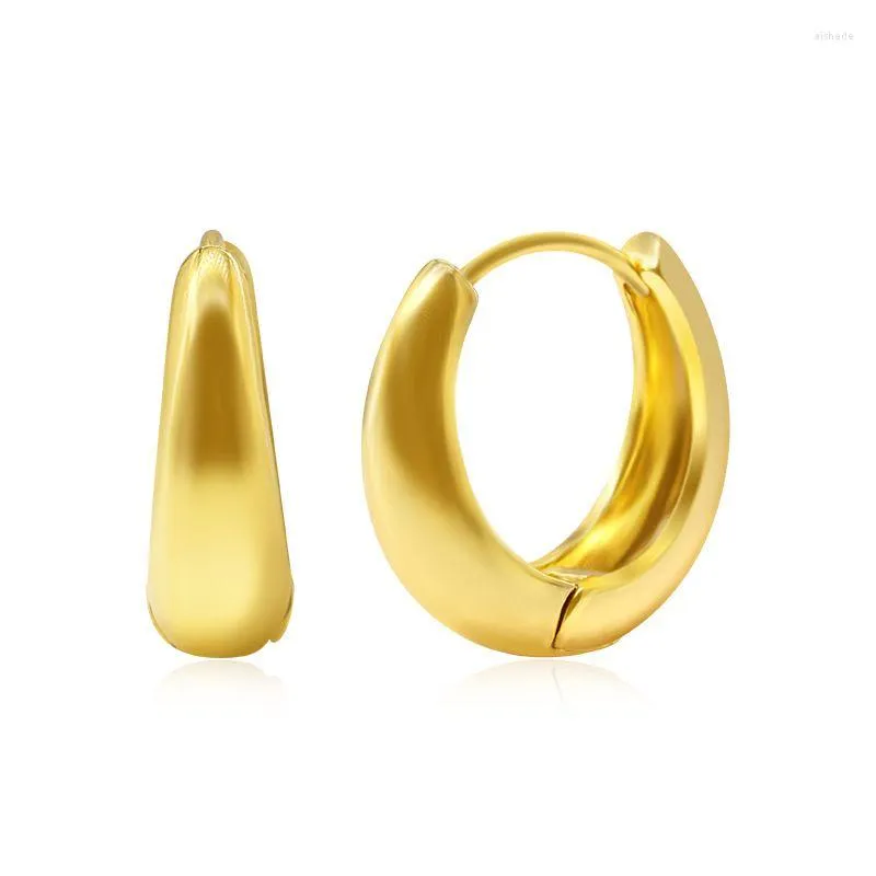 Hoop Earrings Wholesale 20/50pairs Modern Fashion Simple 18K Rold/Rose Gold Plated Ear Huggie Small Ring Circle Basic Earring Jewelry