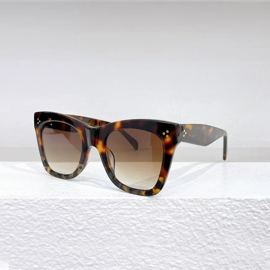 Havana Brown Shaded Cat Eye Solglasögon Kvinnor Summer Sunnies Gafas de Sol Designers Solglasögon Shades Occhiali Da Sole UV400 Eyewear